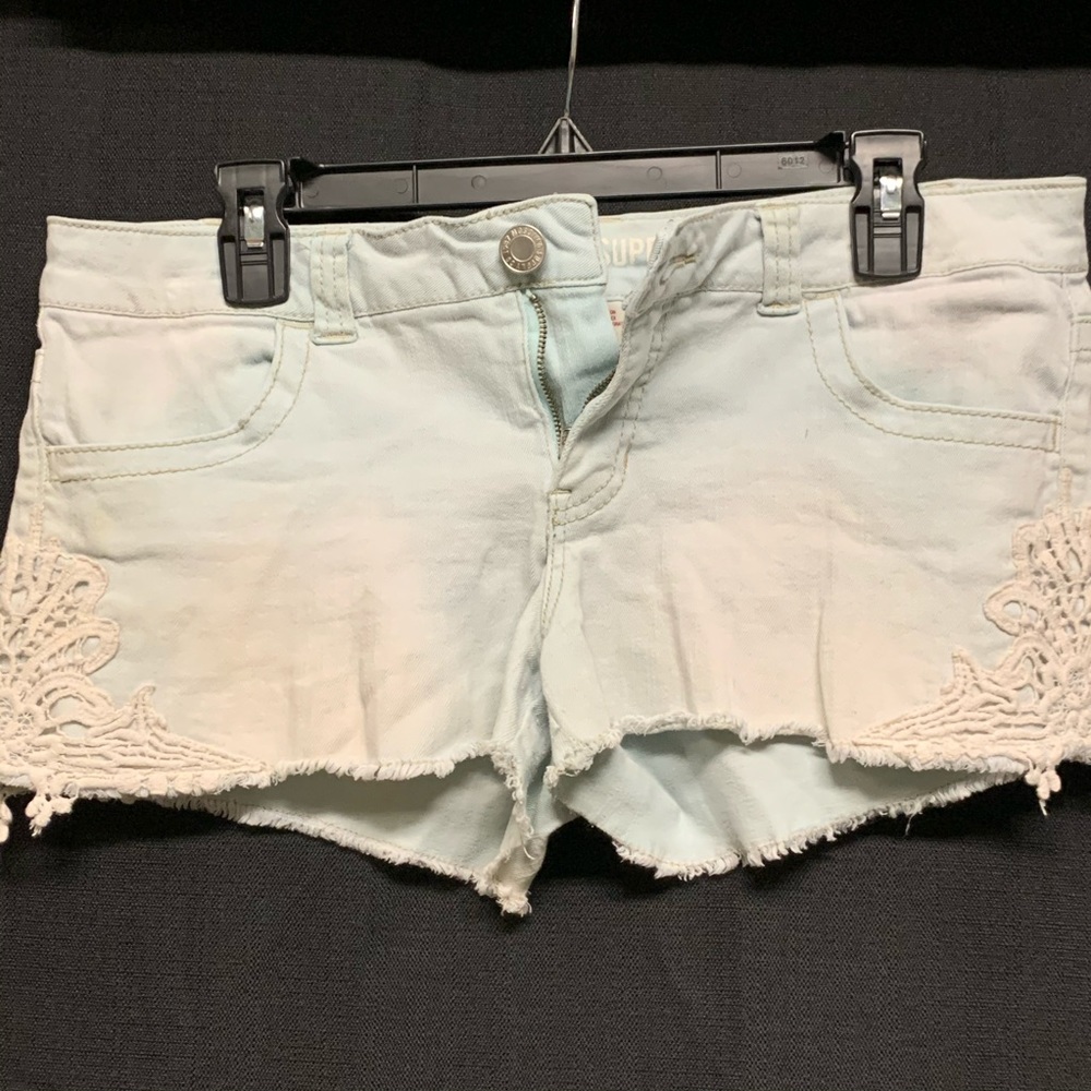 Mossimo Crochet Denim Shorts